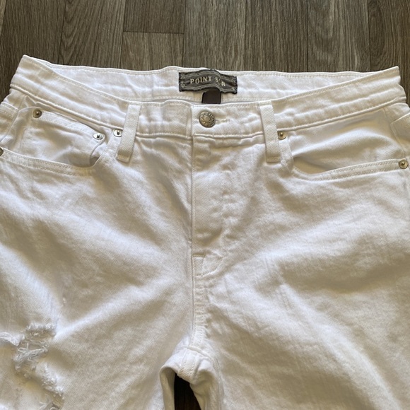 J.Crew Point Sur Slim Distressed White Boyfriend Jeans - 29 - Picture 4 of 10